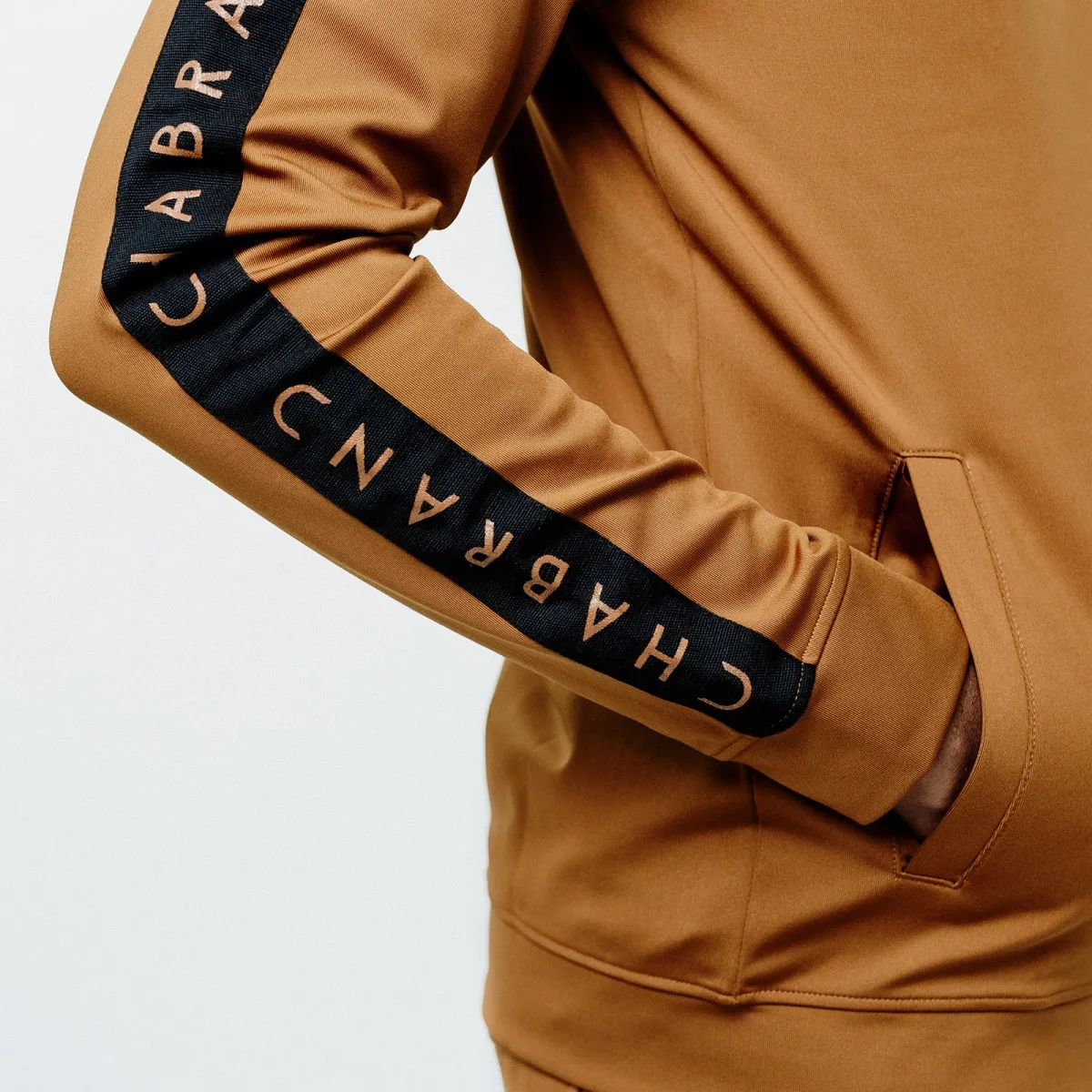 Brown Cotton Jogging Jacket